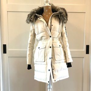 BCBG White Puffer/Anorak—Warm and Gorgeous!
